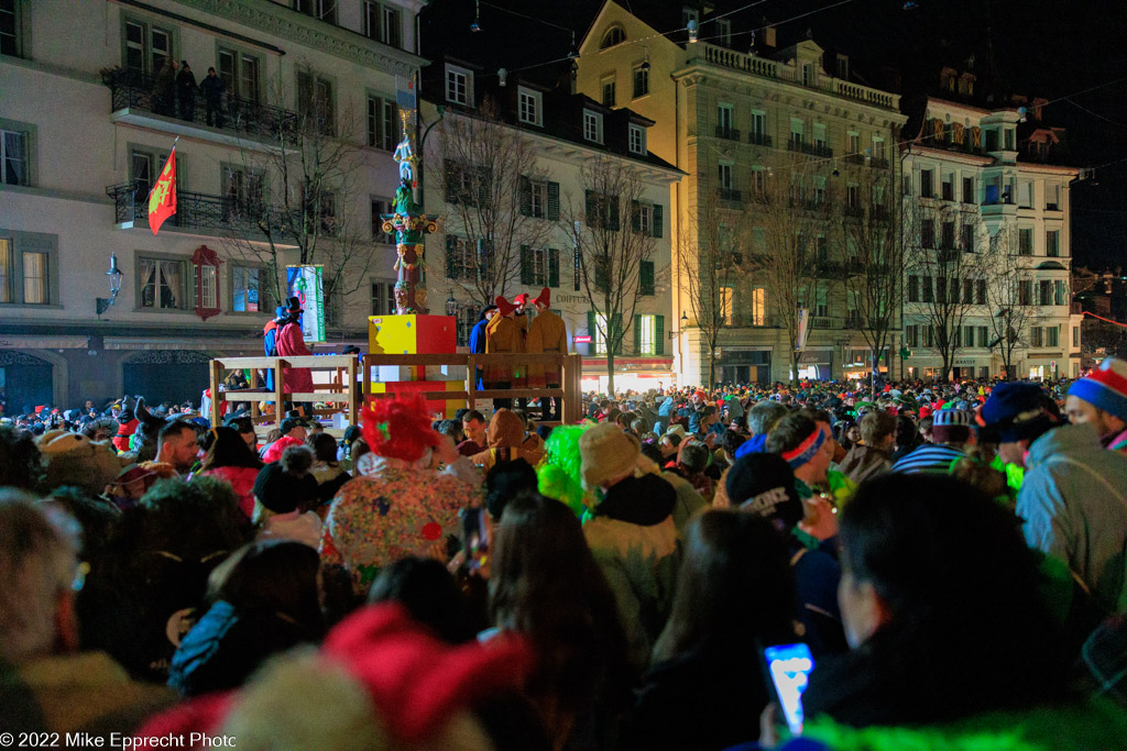 Kapellplatz; Luzerner Fasnacht 2022; SchmuDo; Tagwache