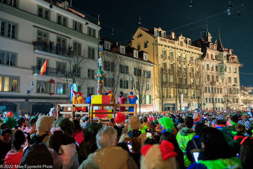 Kapellplatz; Luzerner Fasnacht 2022; SchmuDo; Tagwache