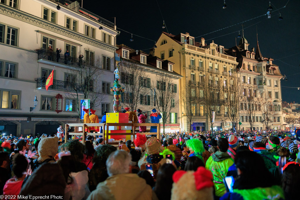 Kapellplatz; Luzerner Fasnacht 2022; SchmuDo; Tagwache